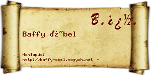 Baffy Ábel névjegykártya